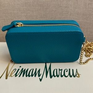 Trish McEvoy Teal Make-up Brushes Wallet on Chain